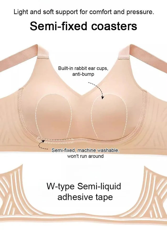 🔥New Year Sale🏆Wire-Free Non-Marking Skin-Friendly Push-Up Bra 🔥(Pack of 3)