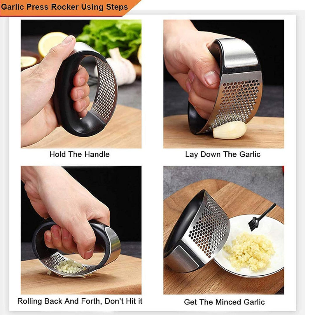 Stainless Steel Garlic Presser