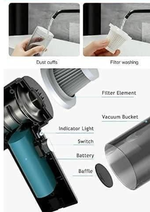 Minivac⢠Portable Air Duster Wireless Vacuum Cleaner