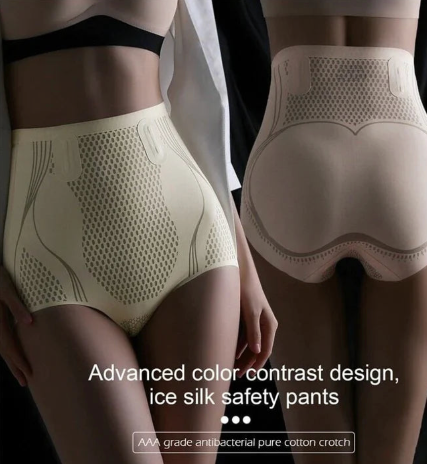 Ice Silk Ion Fibre Repair Shaping Shorts, Tummy Control Underpants