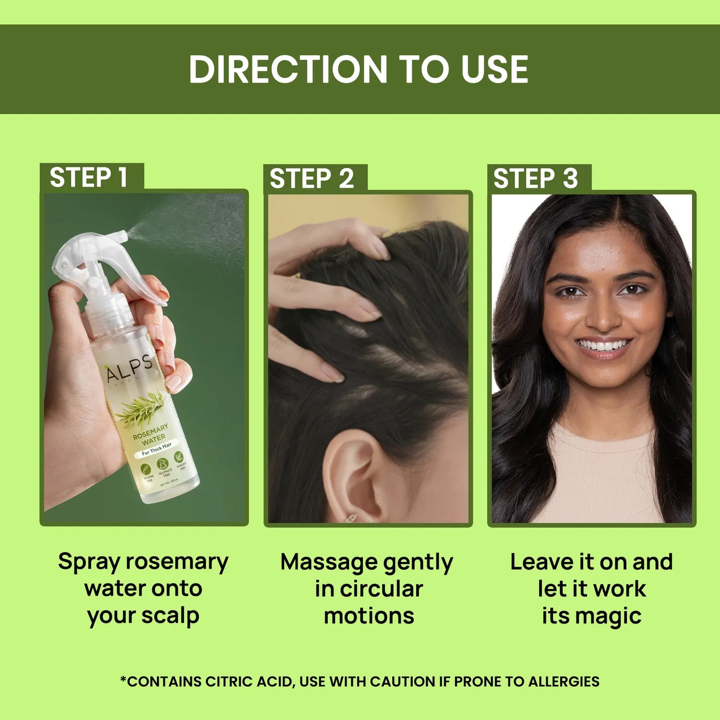 Rosemary Water, Hair Spray For Regrowth (Pack of 3)