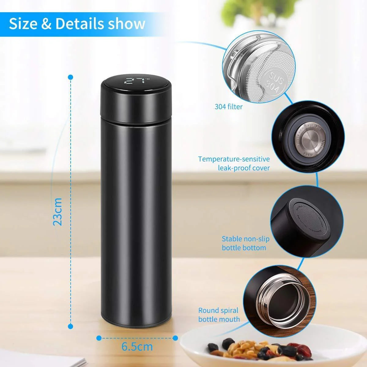 SBTemperature Water Bottle Thermos (🌟🌟🌟🌟🌟 95000+ Customers)